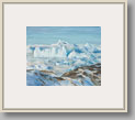 DRIFT, ISLAND, DISTANT ICEBERG 2007 oil/aluminum 8"x12¾"